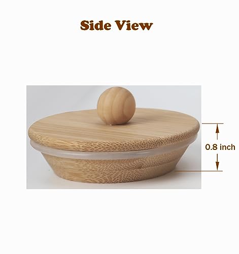 Bamboo Lid for Chemex Coffee Makers 3/6/8/10 Cup, Innovative Design, Natural Bamboo