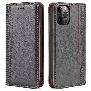 arseaiy case for samsung galaxy a04 4g flip phone case shockproof pu leather wallet case cover with card holder kickstand shell gray