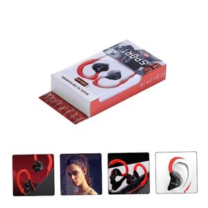 Hemobllo 1 Pair Earphones Workout Headphones Headphones Noise Cancelling Wired Headphones Ear Hooks for Earbuds Cheekbone Earphones Wired Earbuds for Running Red Headset Sports