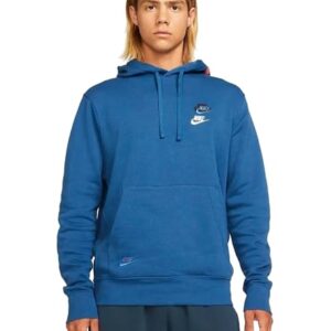 Nike Sportswear Essentials Futura Pullover Hoodie (as1, alpha, x_l, regular, regular, Blue)