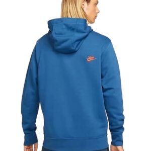 Nike Sportswear Essentials Futura Pullover Hoodie (as1, alpha, x_l, regular, regular, Blue)