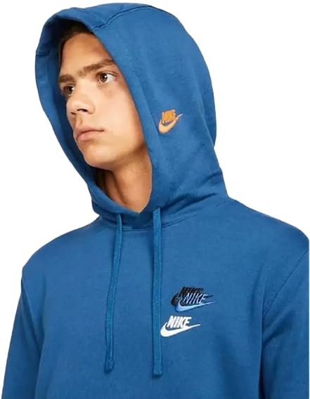 Nike Sportswear Essentials Futura Pullover Hoodie (as1, alpha, x_l, regular, regular, Blue)