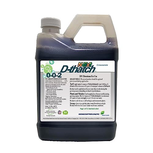 Liquid Lawn DeThatcher - Quart (32 oz) Covers up to 5,325 sq ft - Thatch Digester to Reduce Thatch in Your Lawn and Encourage Microbial Activity to Breakdown Thatch As A Food Source for Turf