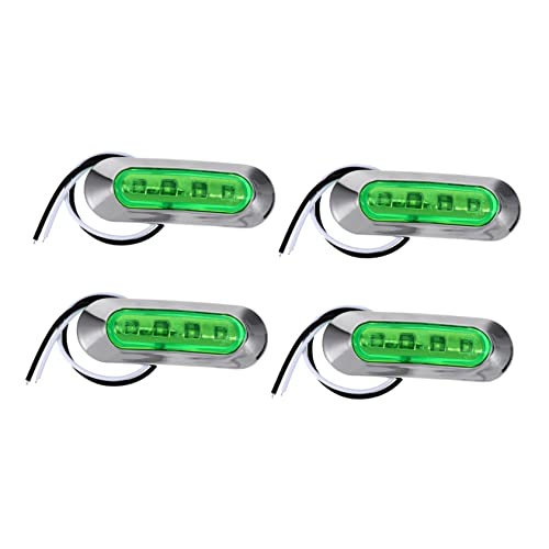 Milisten Lights 4pcs Boat Truck Light Directional Lamp Trailer Kit Signal Green Turn Signal Abs Warning Light Truck Side Light