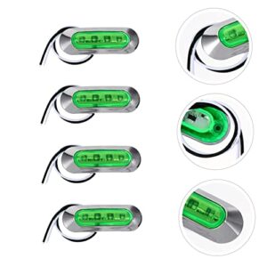 Milisten Lights 4pcs Boat Truck Light Directional Lamp Trailer Kit Signal Green Turn Signal Abs Warning Light Truck Side Light