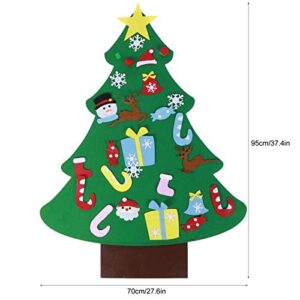 CUIFATI Felt Christmas Tree, DIY Game Could Show Kids Creativeness, Made Felt Fabric, DIY Christmas Tree with 27pcs Ornaments