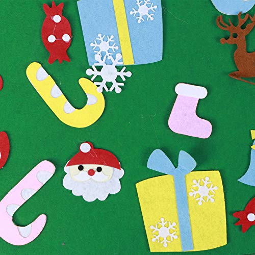 CUIFATI Felt Christmas Tree, DIY Game Could Show Kids Creativeness, Made Felt Fabric, DIY Christmas Tree with 27pcs Ornaments