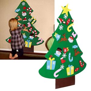 CUIFATI Felt Christmas Tree, DIY Game Could Show Kids Creativeness, Made Felt Fabric, DIY Christmas Tree with 27pcs Ornaments