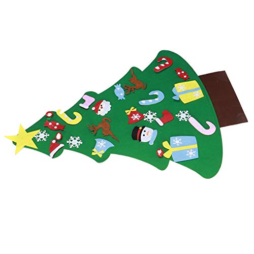 CUIFATI Felt Christmas Tree, DIY Game Could Show Kids Creativeness, Made Felt Fabric, DIY Christmas Tree with 27pcs Ornaments