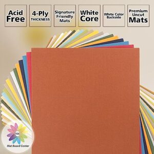 Mat Board Center, 8x10 Uncut Mat Boards, Backing Boards for Crafts, Photos, Frames and More (Mixed Color, 20-Pack)