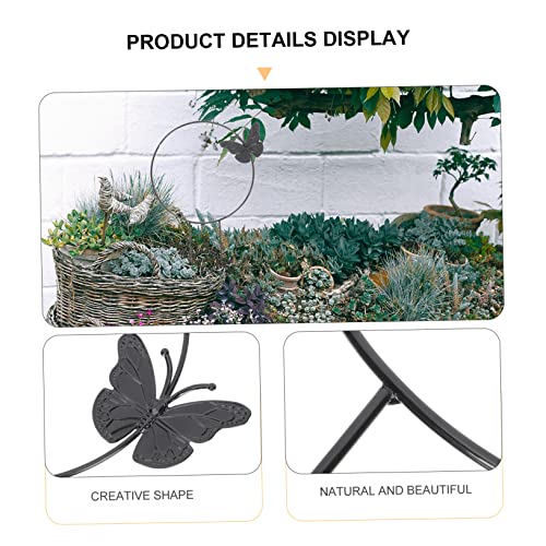 Yardwe 2pcs Plant Climbing Frame Peony Plant Floral Vines Mini Roses Climbing Vine Round Frame Plants Climbing Holder Plant Climbing Stand Plant Trellis Iron Garden Plant Stand Butterfly