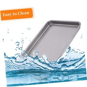 Pizza Oven Sheet Pizza Pan Pizza Baking Pan Bread Loaf Pans for Baking Cake Accessories Metal Baking Tray Baking Sheet Pan Loaf Baking Pan Rectangular Shaped Pizza Plate Dough Oven