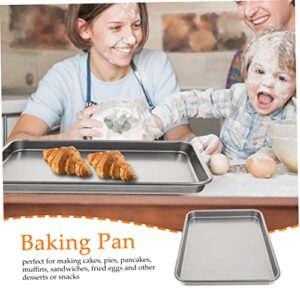 Pizza Oven Sheet Pizza Pan Pizza Baking Pan Bread Loaf Pans for Baking Cake Accessories Metal Baking Tray Baking Sheet Pan Loaf Baking Pan Rectangular Shaped Pizza Plate Dough Oven