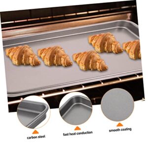 Pizza Oven Sheet Pizza Pan Pizza Baking Pan Bread Loaf Pans for Baking Cake Accessories Metal Baking Tray Baking Sheet Pan Loaf Baking Pan Rectangular Shaped Pizza Plate Dough Oven