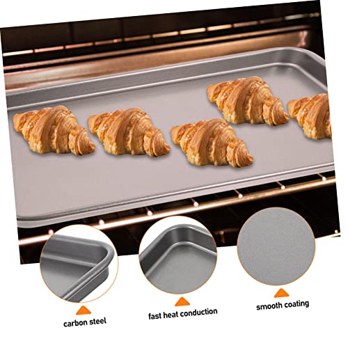 Pizza Oven Sheet Pizza Pan Pizza Baking Pan Bread Loaf Pans for Baking Cake Accessories Metal Baking Tray Baking Sheet Pan Loaf Baking Pan Rectangular Shaped Pizza Plate Dough Oven