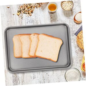 Pizza Oven Sheet Pizza Pan Pizza Baking Pan Bread Loaf Pans for Baking Cake Accessories Metal Baking Tray Baking Sheet Pan Loaf Baking Pan Rectangular Shaped Pizza Plate Dough Oven