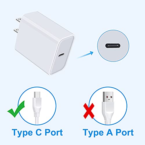 Samsung Fast Charging Block for Galaxy Z Fold5 Z Flip5 A14 5G A54 A53 A23 A13 A34 S23 S22 Ultra S21 S20 20W Super Type C Charger Box Wall Adapter for iPhone 15 14 13 12 11 Pro Max XS XR,Pixel 7 6 Pro