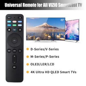 New Replacement IR Remote XRT260 for All VIZIO Smart TV Smartcast 4K P-Series V-Series D-Series M-Series XRT136 XRT140 Remote Replacement. (NO Voice 2Pack)