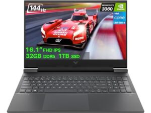 hp 2023 newest victus gaming laptop, 16.1" 144hz display, nvidia geforce rtx 3060, 12th gen intel core i5-12500h(12 cores), 32gb ddr5 ddr5 | 1tb ssd, backlit keyboard, windows 11, bundle with jawfoal