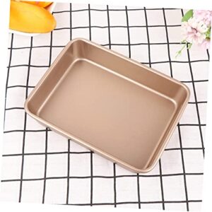 Temkin 2 pcs Bakeware Dessert Pizza Pie Inch Pan Kitchen Household Non-stick Bread Toast Size Bakery Deep Pans Pot Tool Loaf Oblong Nougat Tray L DIY Tools Baking Cake Toaster for Pan (Size : 19.5X14