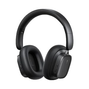 Baseus Active Noise Cancelling Headphones with 100H Playtime, LHDC Hi-Res Sound, Reduce Noise by Up to 95%, Spatial Audio, ENC Mics, 0.038s Low Latency, Bluetooth 5.3 Wireless Headphones - Bowie H1i