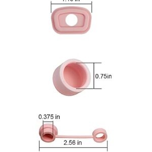 Straw Cover Spill Stopper Set Compatible with Stanley Cup 40 oz 30 oz Quencher H2.0, 2 Silicone Straw Cover Cap, 2 Square Spill Stopper and 2 Round Leak Stopper for Stanley Tumbler Accessories