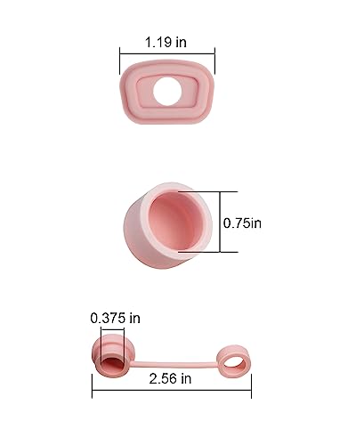 Straw Cover Spill Stopper Set Compatible with Stanley Cup 40 oz 30 oz Quencher H2.0, 2 Silicone Straw Cover Cap, 2 Square Spill Stopper and 2 Round Leak Stopper for Stanley Tumbler Accessories