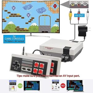 Retro Game Console, Classic Mini Game Console, AV Output 8-Bit Game System, Built-in 620 Video Games With 2 Classic Controllers - Plug and Play for Kids Birthday