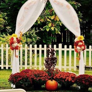 Heavy Duty Metal Garden Arch, Rose Arches Arbor Flower Stand, Wedding Arch Party Ceremony Decoration Climbing Plant Support Trellis, with Base,White,W1.2M*H2.2M