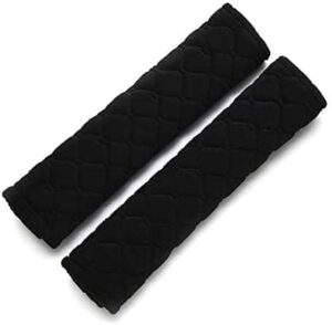 fantia 2 pcs car seat belt pads cover, seat belt shoulder strap covers protector to release stress to your neck and shoulder for a safety driving (black)
