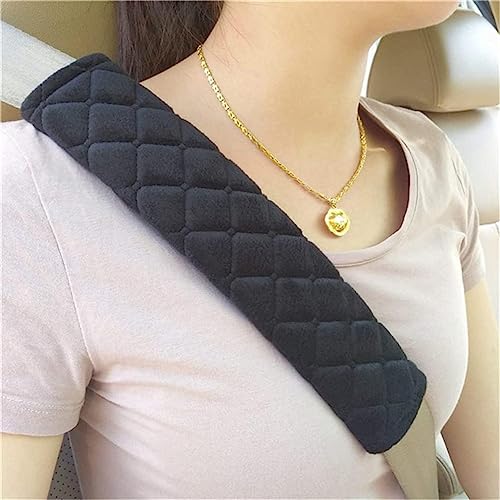 FANTIA 2 PCS Car Seat Belt Pads Cover, Seat Belt Shoulder Strap Covers Protector to Release Stress to Your Neck and Shoulder for a Safety Driving (Black)