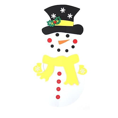 MECUTP DIY Felt Christmas Snowman Game Set, Wall Hanging Xmas Gifts with 38 Detachable Ornaments for Christmas Decorations, 50 * 100 cm