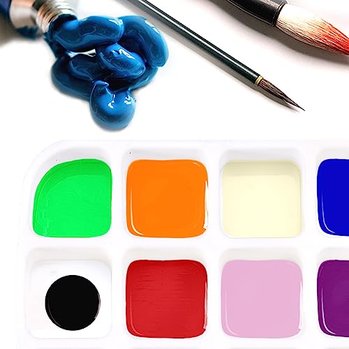 Ouligay Empty Watercolor Palette Metal Mini Empty Watercolor Tin with Lid Portable Paint Palette Travel Watercolor Tray Palette Small Painting Tray Palette Containers for Plein Air Painting