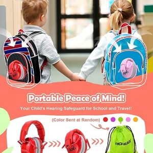 PROHEAR 032 2.0 Noise Cancelling Headphones for Kids - 25dB Noise Reduction - Adjustable Sensory Ear Protection Muffs for Concert, Fireworks, Monster Truck Shows, School - Red