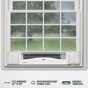 Vornado TRANSOM AE Window Fan Compatible with Alexa, 4 Speeds, Reversible Exhaust Mode, Weather Resistant Case, Whole Room,White & 184 Whole Room Air Circulator Tower Fan, 41", 184-41", Black