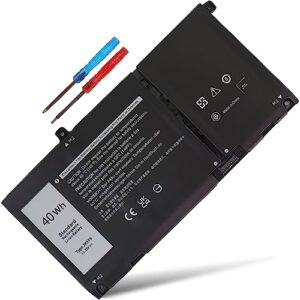 bovekeey jk6y6 battery 40wh 11.25v for dell latitude 3410 3510, vostro 5300 5401 5501, inspiron 5300 5401 5402 5408 5409 5508 5400 5406 7405 7300 7500 2-in-1 silver series h5ckd 0c5kg6 0cf5rh