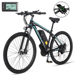 E·Bycco 29'' Electric Bike for Adults, 750W, 48V 13Ah Battery, 28-32MPH, 21 Speed, Lockable Suspension Electric Mountain Bicycle, Pedal Assist Cruise Commuter Ebike, UL Tested