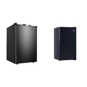 euhomy upright freezer, 3.0 cubic feet, single door compact mini freezer with reversible door, small freezer & rca rfr321-b-black-com rfr321 single mini refrigerator-freezer compartment-adjustable