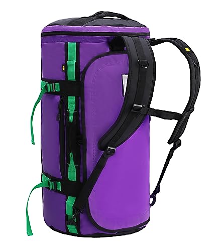 MIER Large Duffel Backpack Sports Gym Bag with Shoe Compartment, Heavy Duty and Water Resistant, Purple, 60L