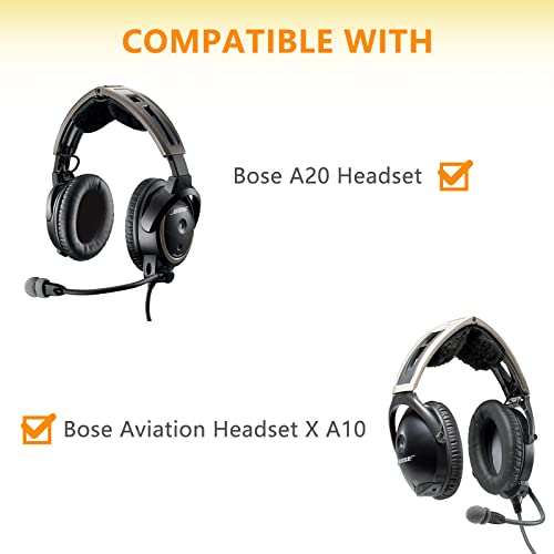 A20 Ear Pads Comfort Gel A20 Ear Cushion Upgrade Aviation Headset Parts Good Seal Earcups Accessories Replacement for Bose A20 Aviation/Aviation Headset X/A10 Headphones