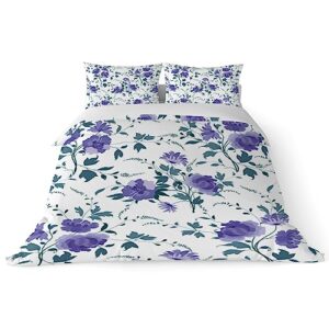 duvet cover sets california king -watercolor wildflowers-bedding comforter set breathable setssoft microfiber 3 pcs