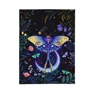 Moon-Moth Throw Blanket for Bed Soft Cozy Fluffy Couch Blankets Small Fleece Blanket Throw Gifts for Women Men Girls Boys 50"x40"