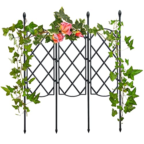 Decor Trellis, Garden Trellis for Climbing Plants, Garden Fence, Stackable Mini Garden Trellis, Superimposed Garden Flower Support Metal Trellis for Climbing Rose Vegetable Flower