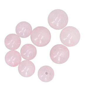 Tissting Rose Quartz Bead, 340 Pcs 4mm 6mm 8mm 10mm Natural Rose Quartz Beads with Box, for Jewelry Making DIY Bracelet Necklace, Stone Beads Box Set Kits