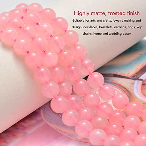 Tissting Rose Quartz Bead, 340 Pcs 4mm 6mm 8mm 10mm Natural Rose Quartz Beads with Box, for Jewelry Making DIY Bracelet Necklace, Stone Beads Box Set Kits