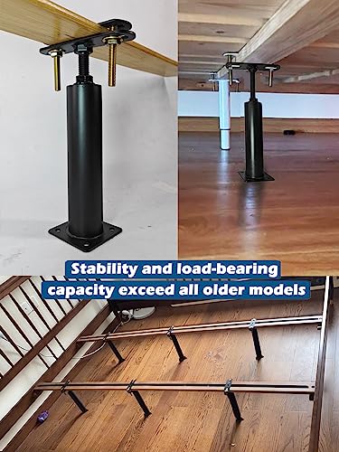 Metal Adjustable Height Bed Frame Center Support Leg Furniture Legs No Wobble for Bed Sofa Cabinet Couch Dresser Table Slat Base Heavy Duty DIY Replacement Parts Riser(7”-11”)