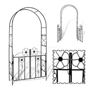 CIADAZ Garden Wedding Arch Garden Arch Trellis Garden Trellis Arch Garden Gate Rose Trellis Decorative Garden Fence Garden Fence with Gate Arbor with Gate Garden Arch Door