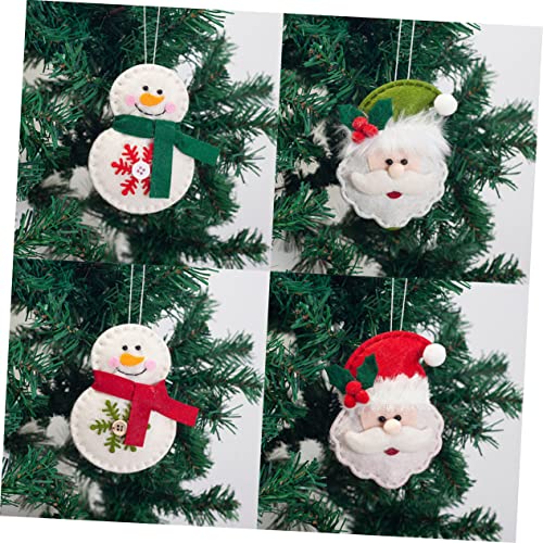 BESPORTBLE Santa Ornament House Ornaments Nativity Ornaments 4pcs Christmas Santa Ornaments Christmas Felt Ornaments Snowman Small Hanging Decors Pendant Ornament Christmas Ornaments Decorate