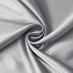 LXMGED Satin Silk Pillowcases for Skin and Hair,Set of 2 Satin Pillow Cases for Women with Envelope Closure,Soft Breathable Smooth Cooling Silk Pillow Covers for Gifts，Silver Grey，Standard (20" x 26")