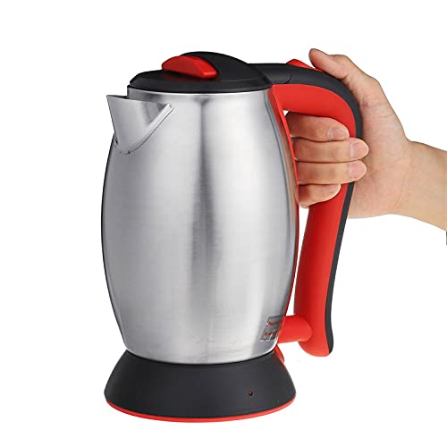 SieHam Teas, Kettles 2000W 2L Kettles for Boiling Water Stainless Steel Kitchen Coffee Maker Portable Espressohine Fast Heat Resistant Waterproof Teapot/Red/2000W 2L